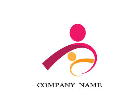 Adoption and community care logo template vector icon illustration designのイラスト素材