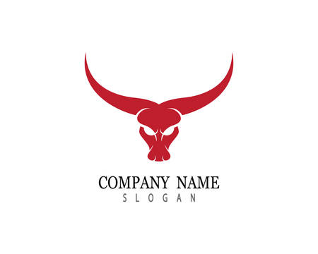 Bull logo template vector icon illustration designのイラスト素材