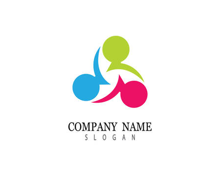 Adoption and community care logo template vector icon illustration designのイラスト素材