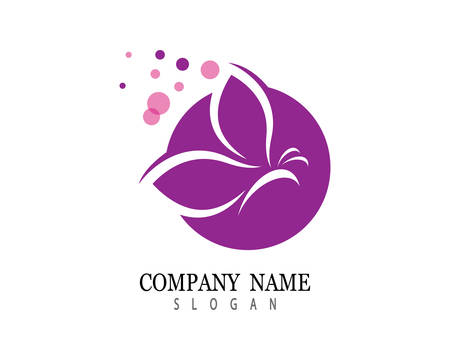 Butterfly logo template vector icon illustration designのイラスト素材