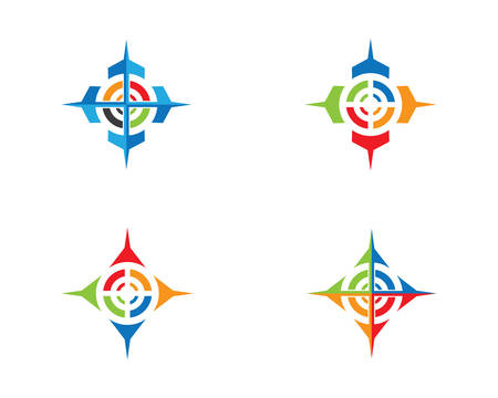 Compass logo template vector icon illustration designのイラスト素材