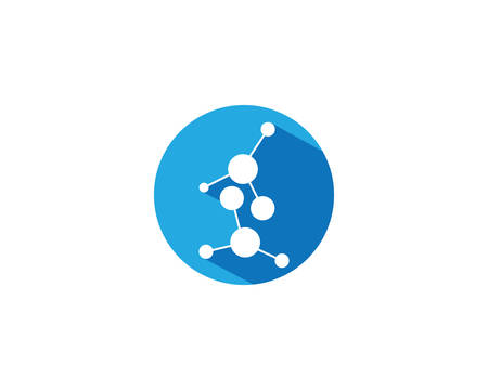 Molecule logo template vector icon illustration designのイラスト素材