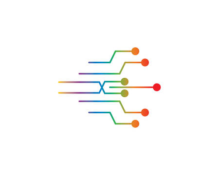 Technology logo template vector icon illustration designのイラスト素材
