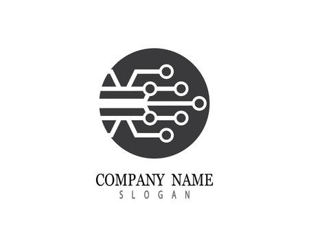 Technology logo template vector icon illustration designのイラスト素材