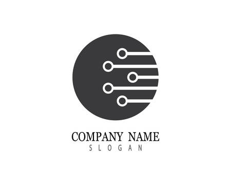 Technology logo template vector icon illustration designのイラスト素材