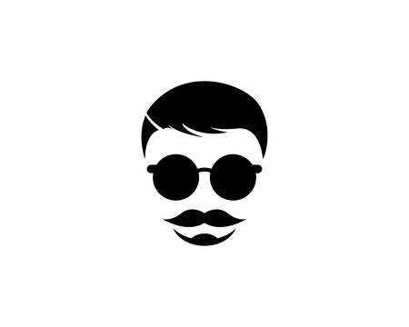 Man face character symbol illustration designのイラスト素材