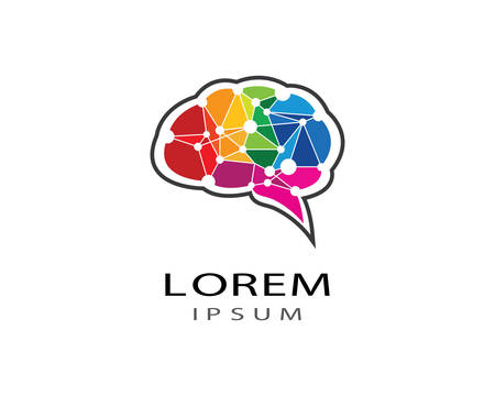 Brain logo template vector icon illustration designのイラスト素材