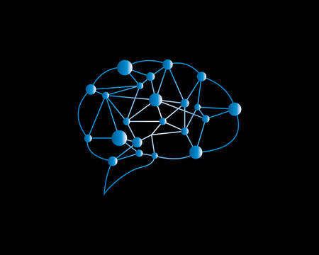 Brain logo template vector icon illustration designのイラスト素材