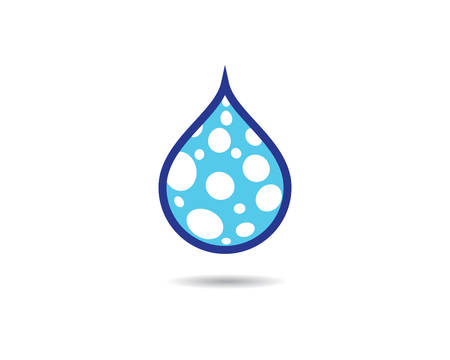 Water drop logo template vector icon illustration designのイラスト素材
