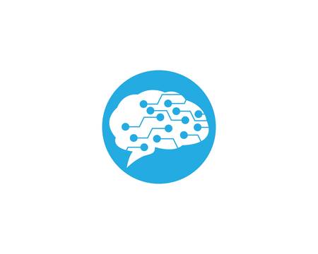 Brain logo template vector icon illustration designのイラスト素材