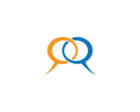 Speech bubble logo template vector icon illustration designのイラスト素材