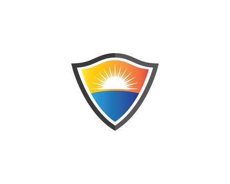 Shield logo template vector icon illustration designのイラスト素材
