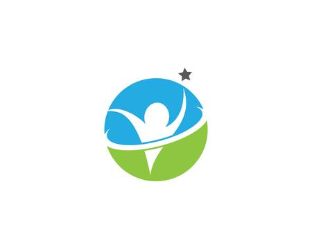 Wellness logo template vector icon illustrationのイラスト素材