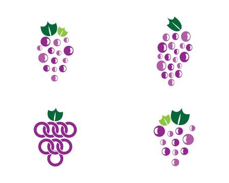Grape logo template vector icon illustration designのイラスト素材