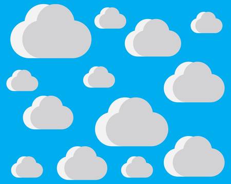 Cloud technology vector logo template design vectorのイラスト素材