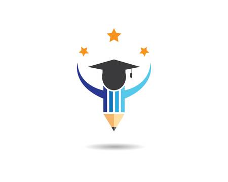 Education logo template vector icon illustration designのイラスト素材