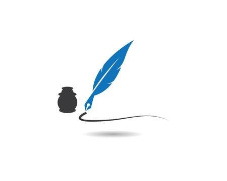 Feather pen symbol illustration designのイラスト素材