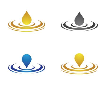 Water drop logo template vector icon illustration designのイラスト素材