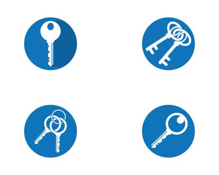 Key logo template vector icon illustration designのイラスト素材