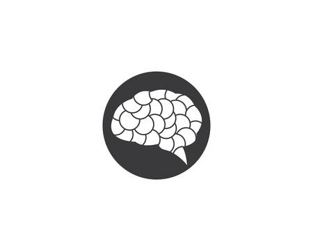 Brain logo template vector icon illustration designのイラスト素材