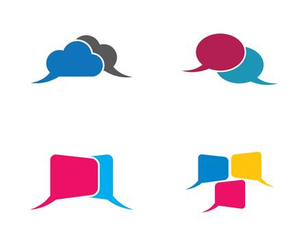 Speech bubble logo template vector icon illustration designのイラスト素材