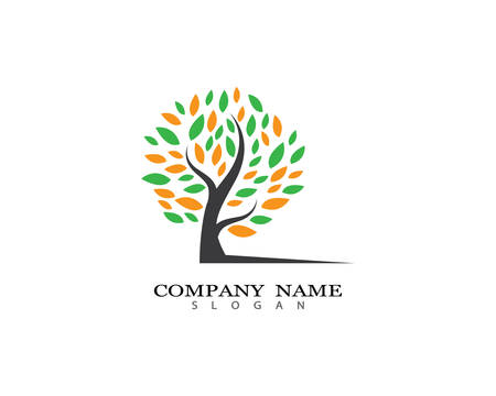 Tree logo template vector icon illustration designのイラスト素材