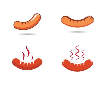 Sausage symbol vector icon illustrationのイラスト素材