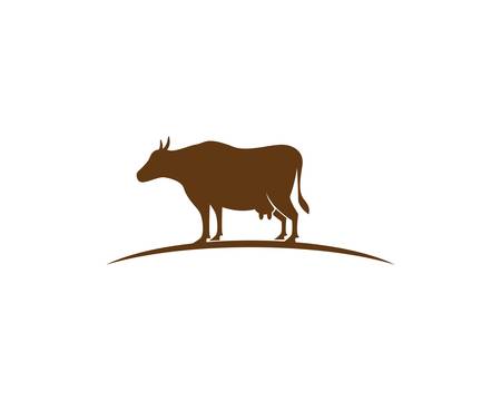 Cow vector icon illustration designのイラスト素材