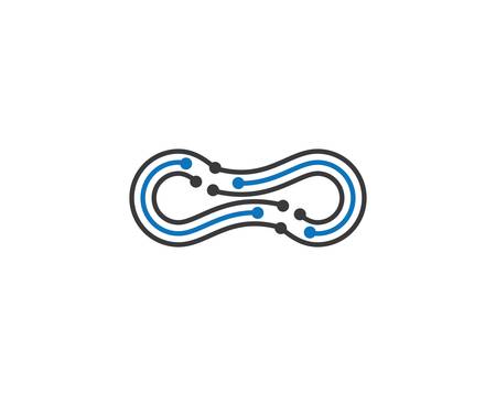 Infinity vector icon illustration designのイラスト素材