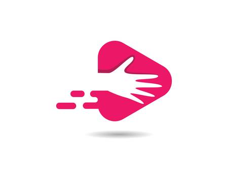 Vector play button icon illustrationのイラスト素材