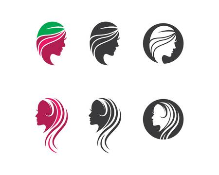 Hair logo template vector icon illustration designのイラスト素材
