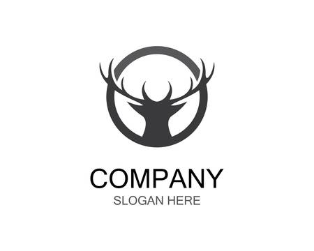 Deer logo template vector icon illustration designのイラスト素材