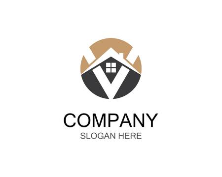 Property logo template vector icon illustration designのイラスト素材
