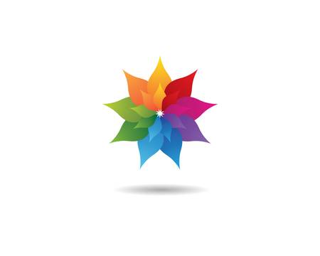 Colorful leaf vector icon illustrationのイラスト素材