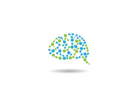Brain logo template vector icon illustration designのイラスト素材