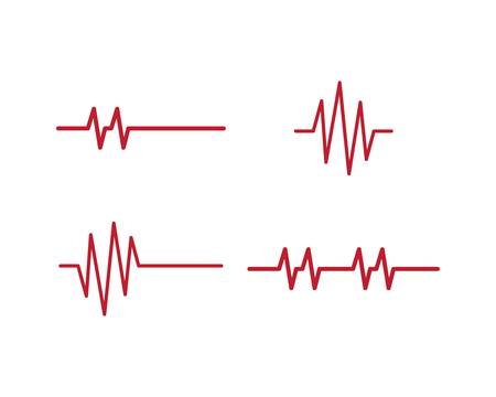 Pulse logo template vector icon illustration designのイラスト素材