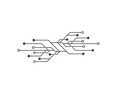 Circuit template icon illustration designのイラスト素材