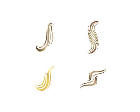 Hair logo template vector icon illustration designのイラスト素材