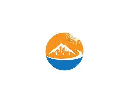 Mountain logo template vector icon illustration designのイラスト素材