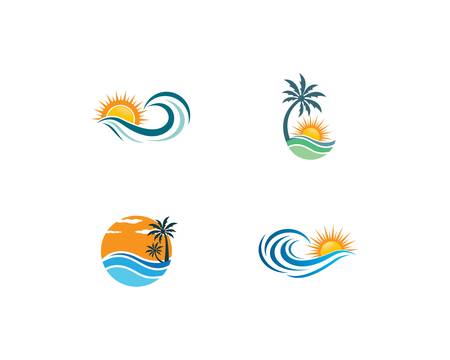 Sun logo template vector icon illustration designのイラスト素材