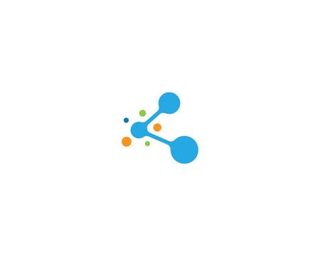 Molecule logo template vector icon illustration designのイラスト素材