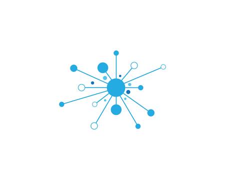 Molecule template icon illustration designのイラスト素材