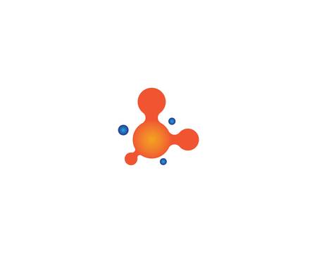 Molecule logo template vector icon illustration designのイラスト素材