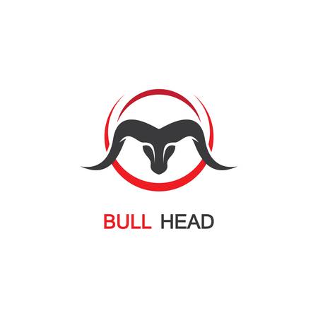 Bull logo template vector icon illustration designのイラスト素材