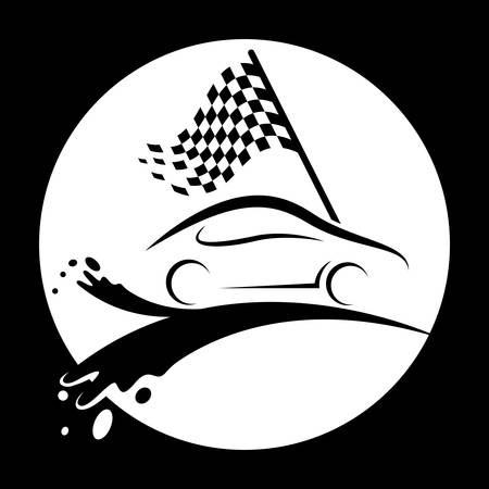 Rally car vector icon illustration designのイラスト素材
