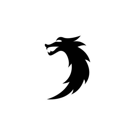 Dragon head logo template vector icon illustrationのイラスト素材