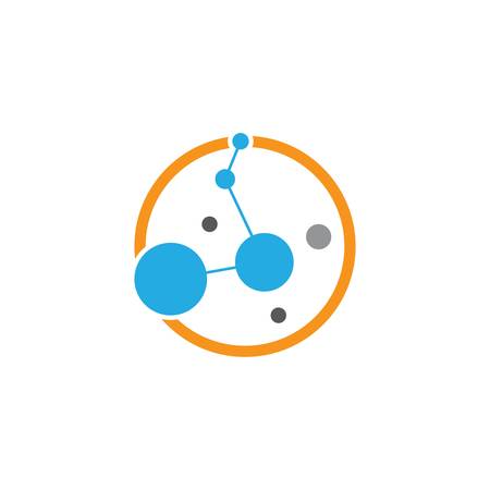 Molecule logo template vector icon illustration designのイラスト素材