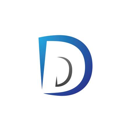 D letter logo vector icon illustration designのイラスト素材