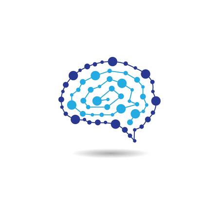 Brain logo template vector icon illustration designのイラスト素材
