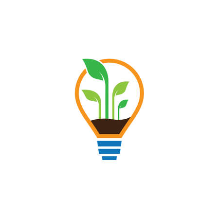 Lightbulb logo template vector icon illustration designのイラスト素材